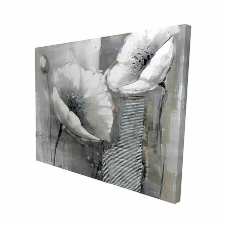 FONDO 16 x 20 in. Industrial Monochrome Flowers-Print on Canvas FO2795190